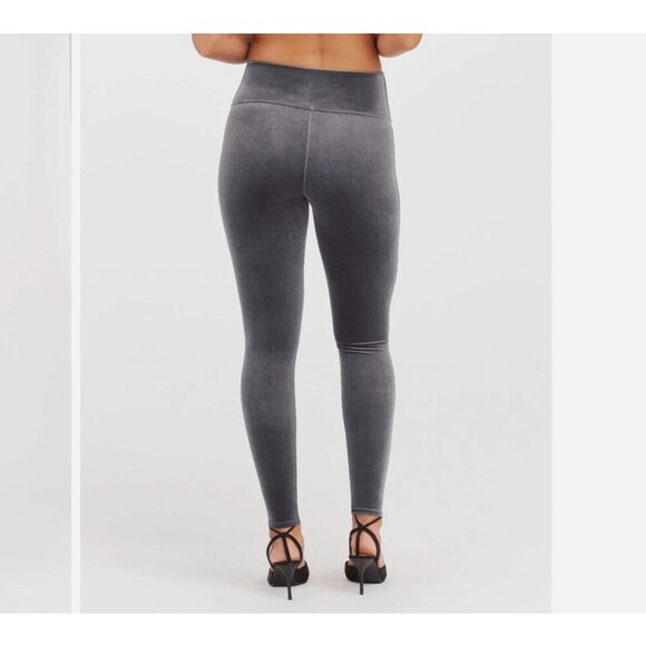 Spanx Velvet Leggings High Waisted Gray - Size XL - Picture 1 of 11